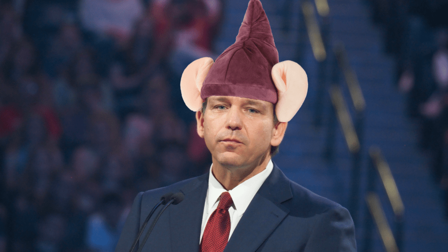 Desantis with his halloween costume.