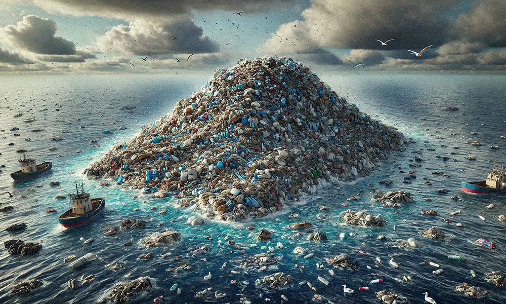 Floating Island of Garbage the great pacific garbage patch
