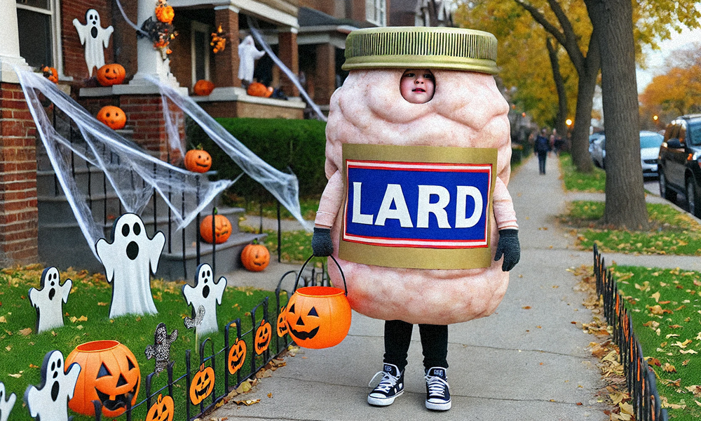 The best Halloween costume. Sexy. Slutty. Lard.