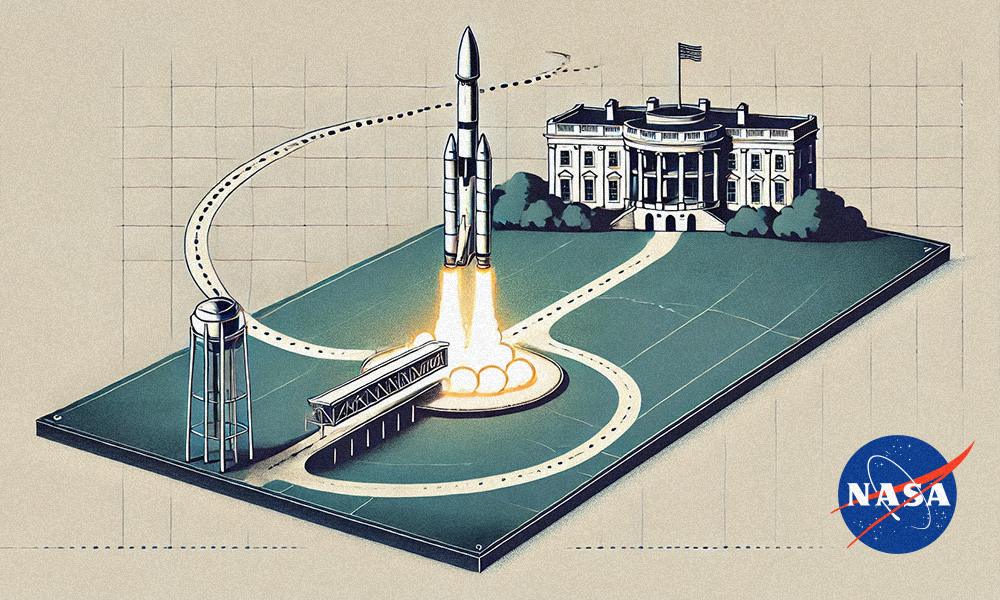 Blast off from the front lawn
