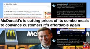 McDonald’s CEO Says McDonald’s Is Too Expensive