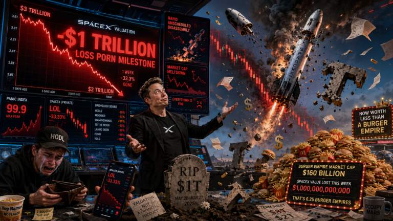 SpaceX Just Logged The Ultimate Loss Porn Milestone After Dropping $1 Trillion